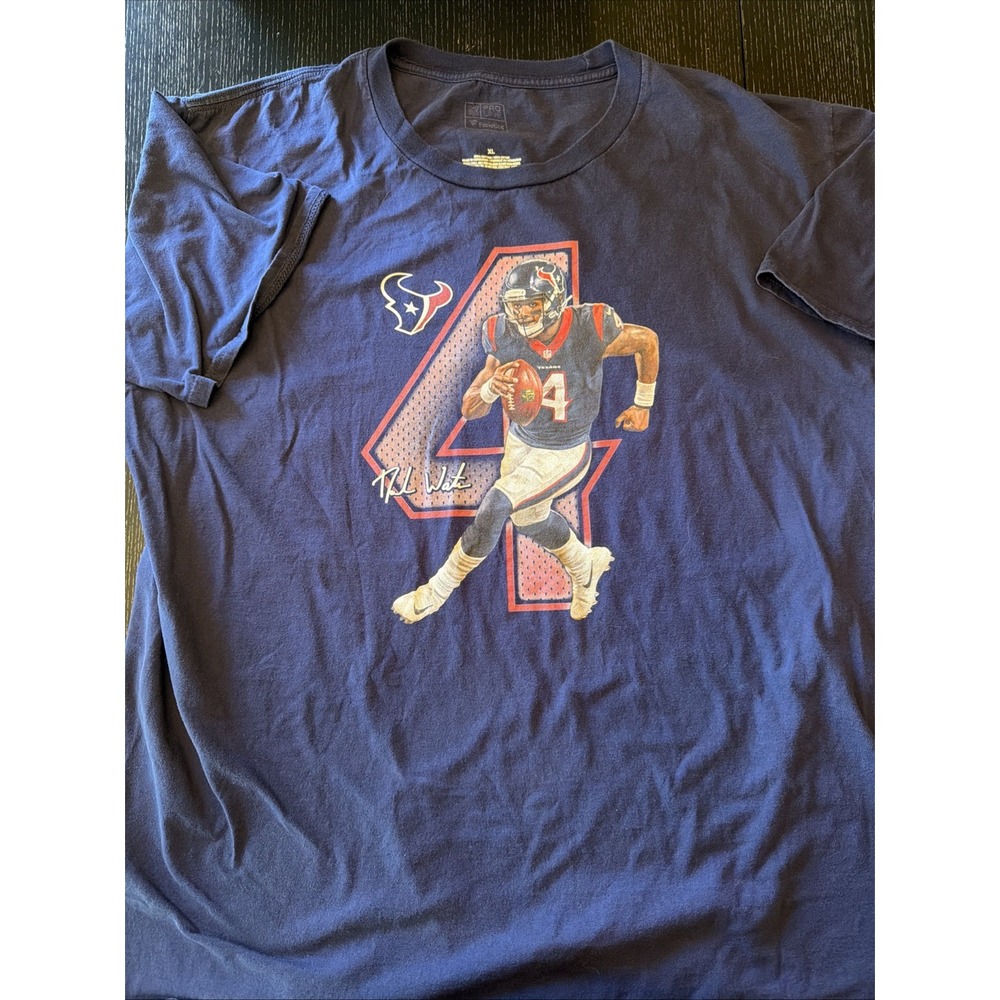 Fanatics Deshaun Watson Houston Texans NFL Graphic Tee Mens XL Navy Blue